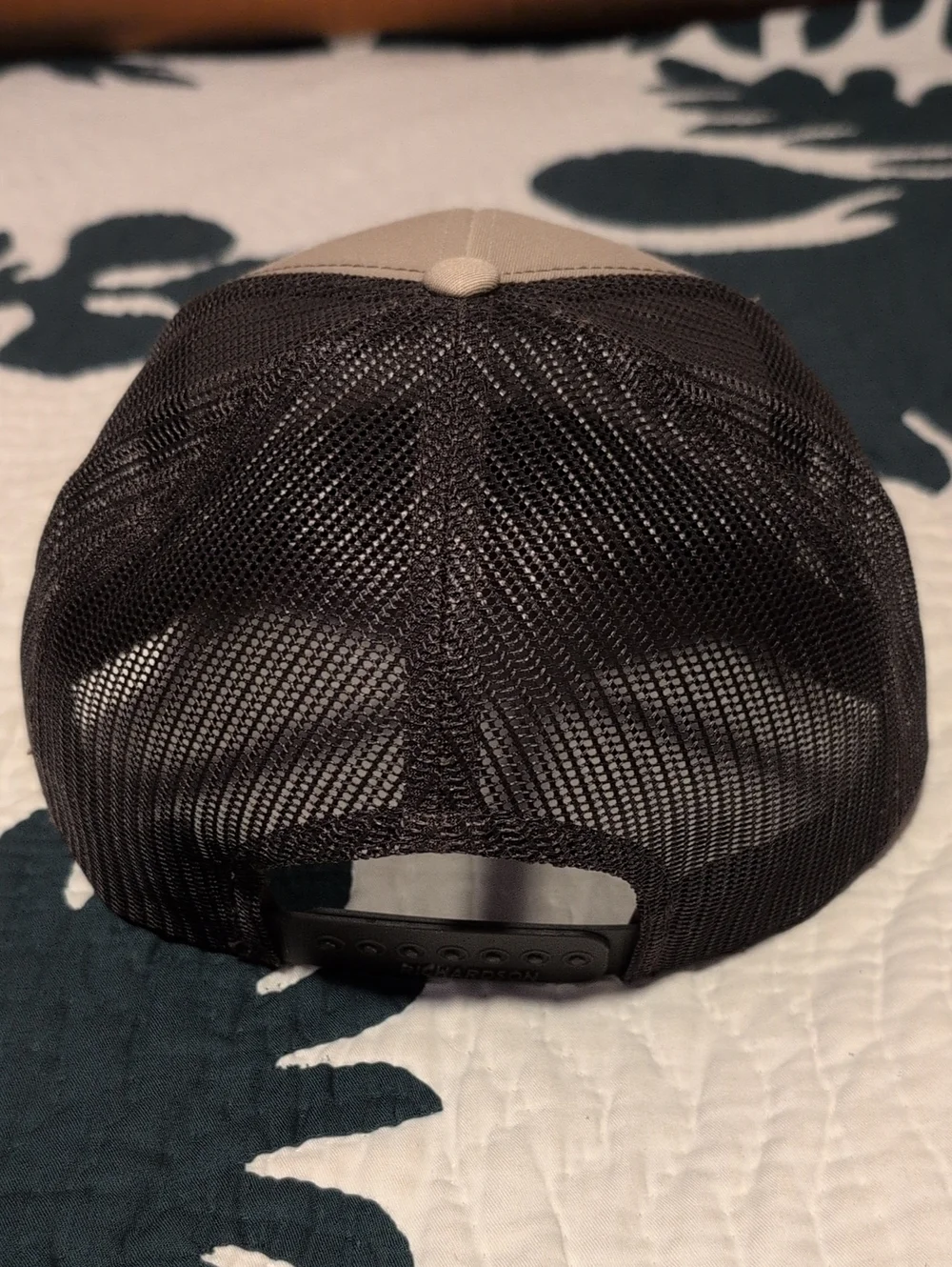 Men's Beige and Black Trucker Cap with Antler Logo